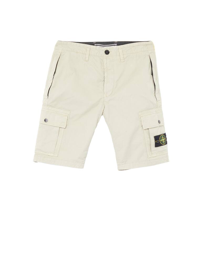 rinascente Stone Island Supima cotton cargo short - beige