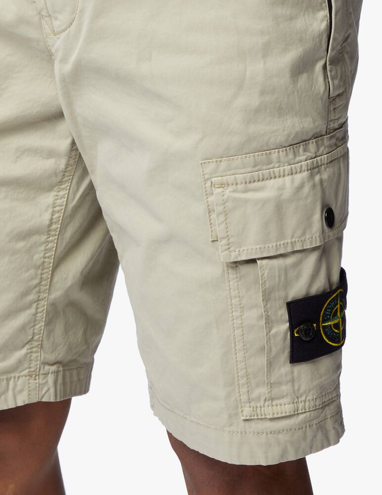 rinascente Stone Island Supima cotton cargo short - beige