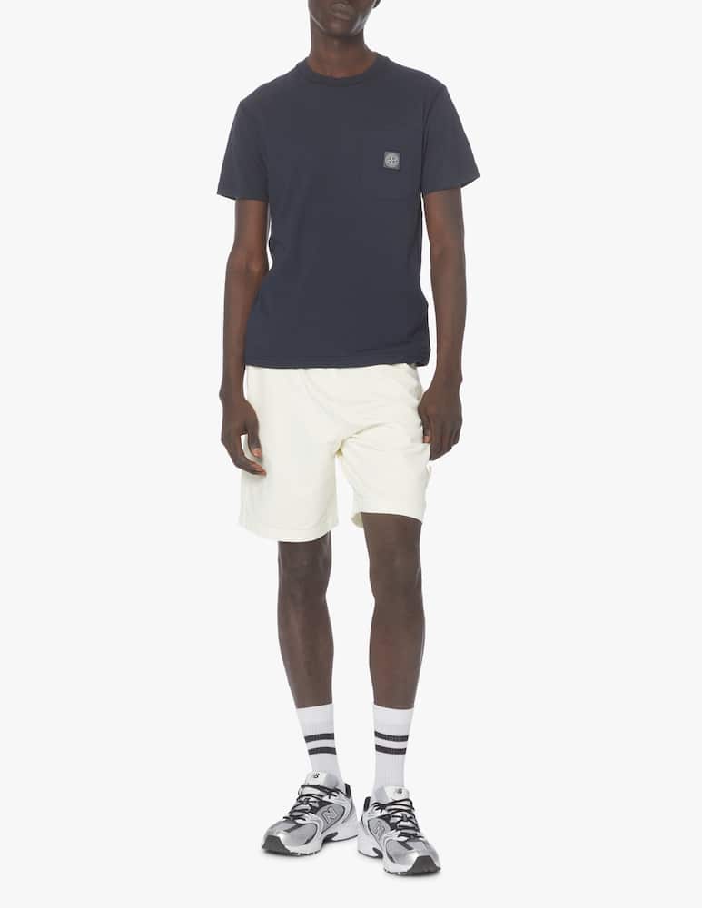 Stone Island Bermuda felpa ghost - bianco - immagine 1