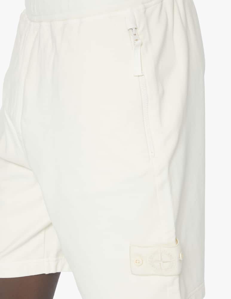 Stone Island Bermuda felpa ghost - bianco - immagine 4