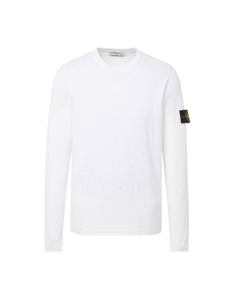 rinascente Stone Island Basic cotton roundneck sweater - white