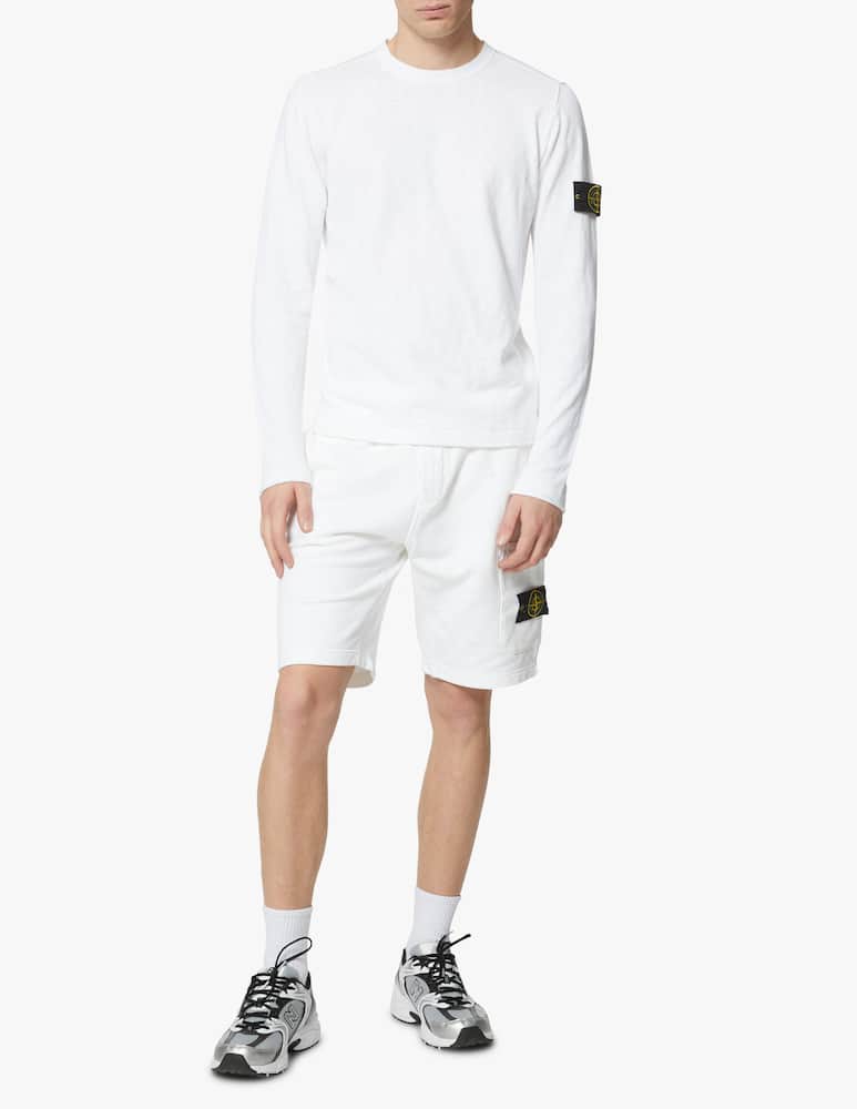 rinascente Stone Island Basic cotton roundneck sweater - white