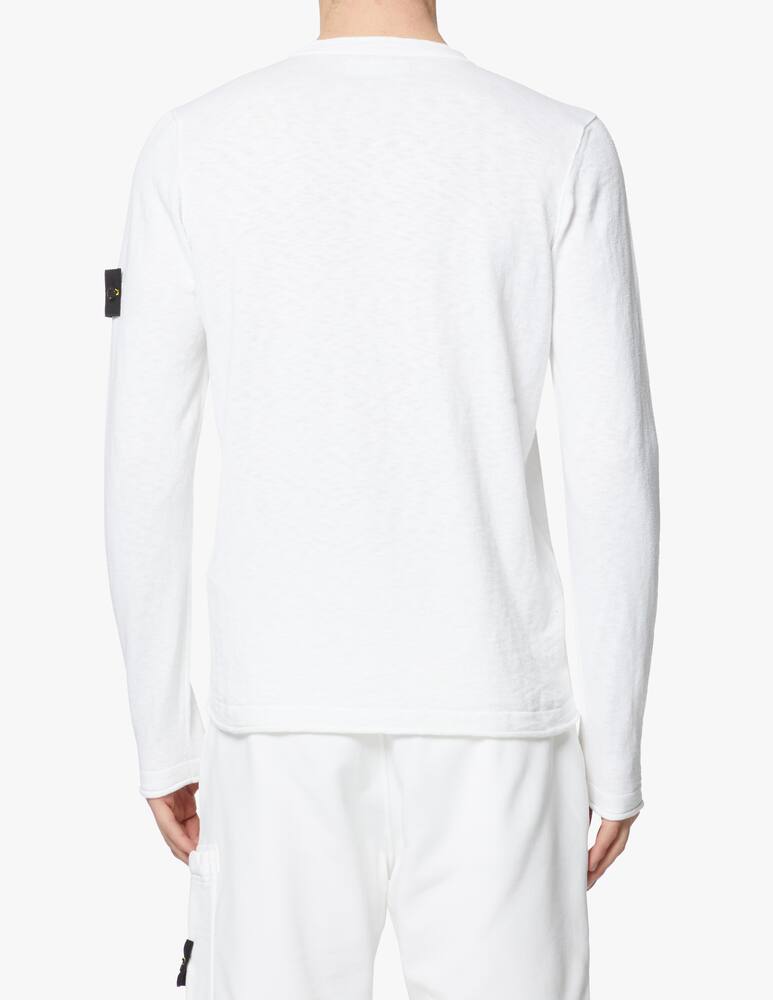 rinascente Stone Island Basic cotton roundneck sweater - white