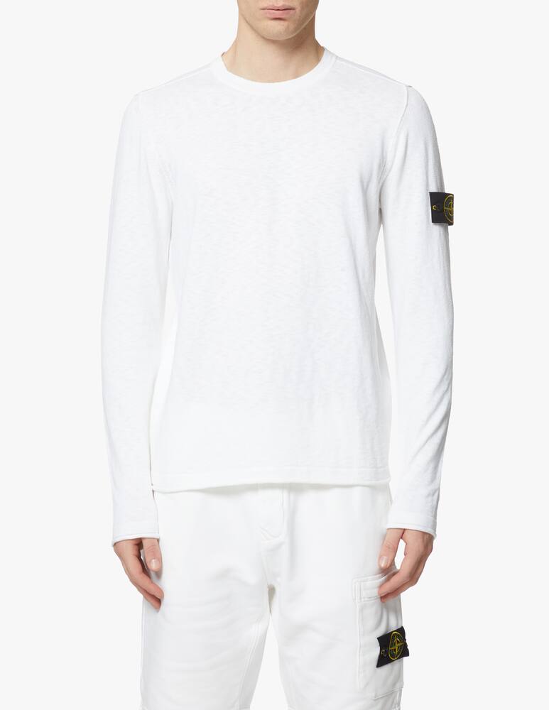 rinascente Stone Island Basic cotton roundneck sweater - white