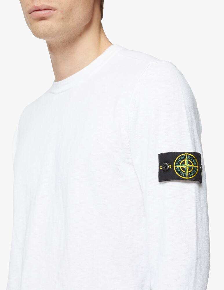 rinascente Stone Island Basic cotton roundneck sweater - white