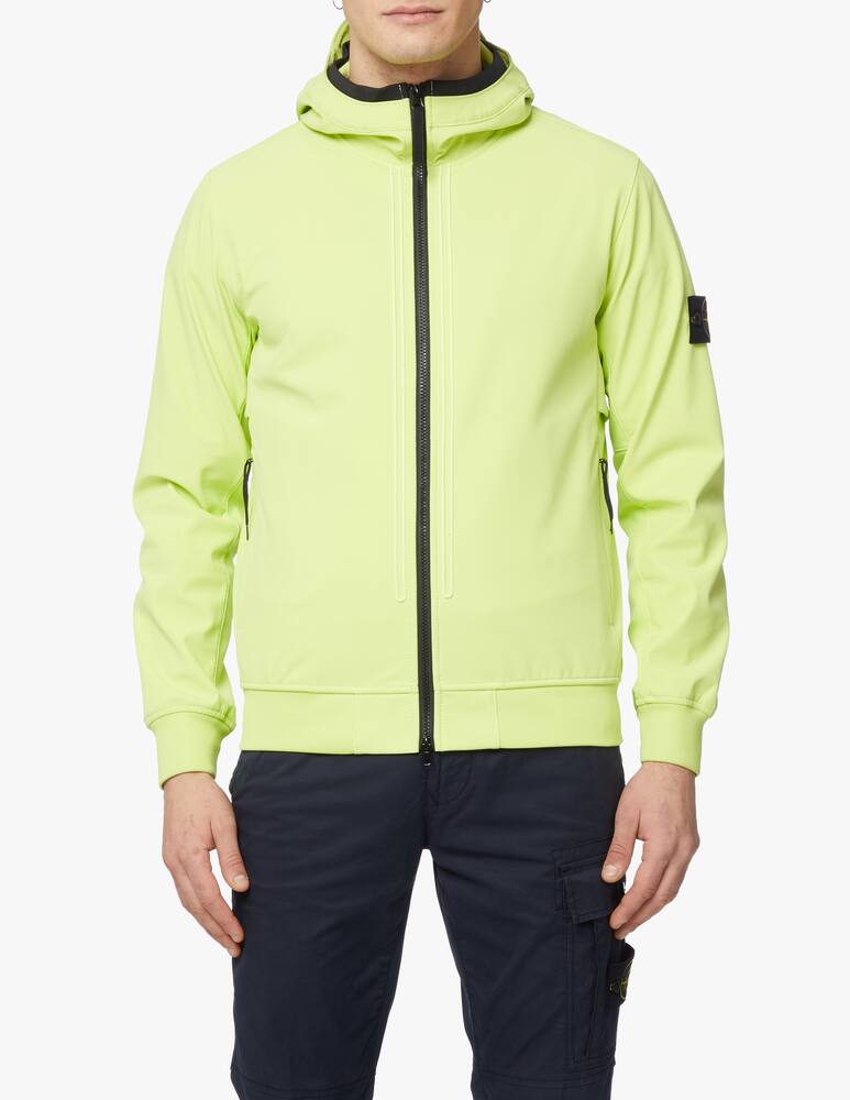 Stone Island Giacca softshell cappuccio fisso - verde - immagine 1 Stone Island Giacca softshell cappuccio fisso - verde - immagine 1