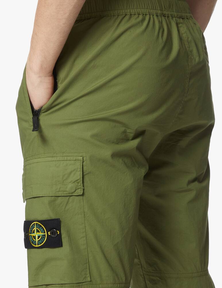 rinascente Stone Island Pantalone cargo jogger tela paracadute - oliva
