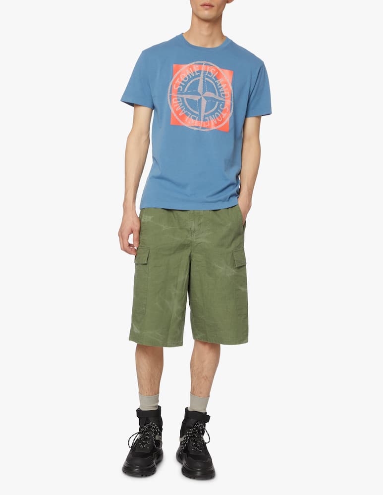 Stone Island Maglietta stampa pin davanti - azzurro - immagine 2 Stone Island Maglietta stampa pin davanti - azzurro - immagine 2