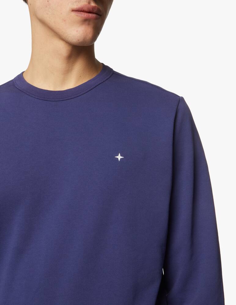 rinascente Stone Island Small star roundneck sweatshirt - blue