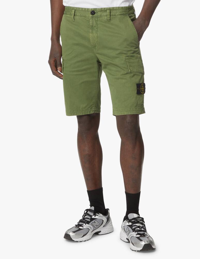 rinascente Stone Island Bermuda cargo broken twill - oliva