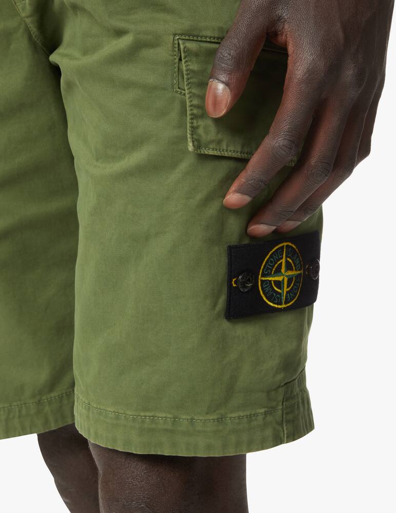 rinascente Stone Island Bermuda cargo broken twill - oliva