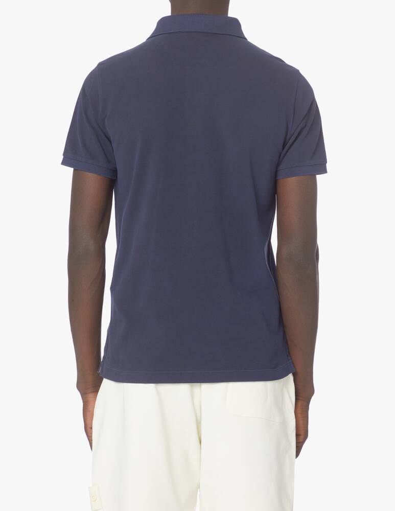 rinascente Stone Island Polo piquet pigmento lavata - blu