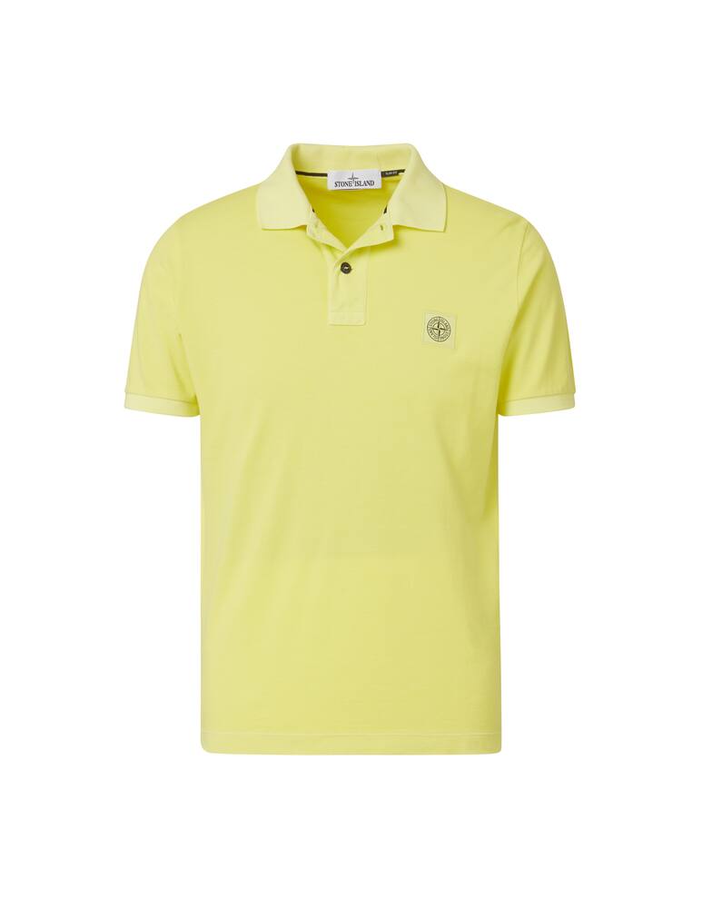 rinascente Stone Island Washed piquet polo - green