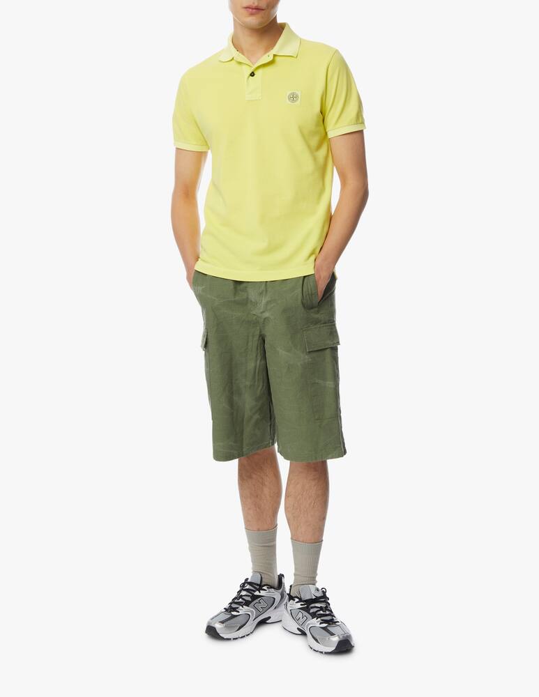 rinascente Stone Island Washed piquet polo - green