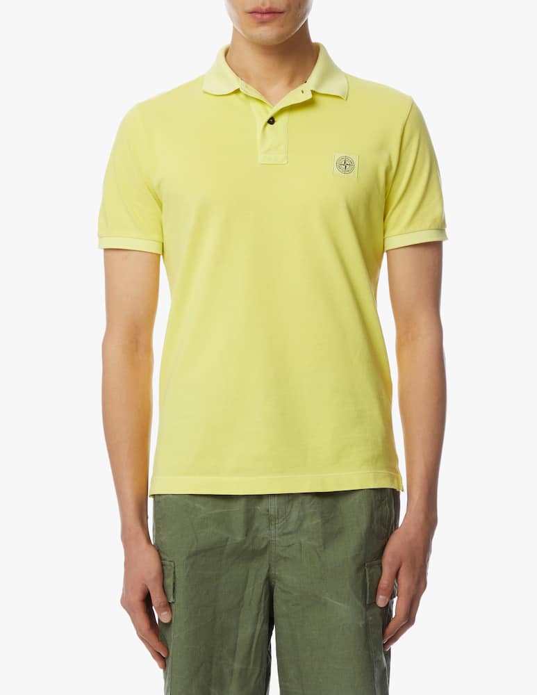 Stone Island Washed piquet polo - green - picture 1 Stone Island Washed piquet polo - green - picture 1