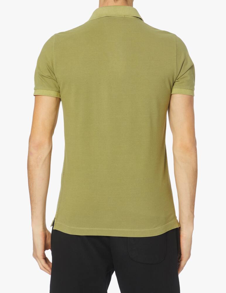 rinascente Stone Island Washed piquet polo - green