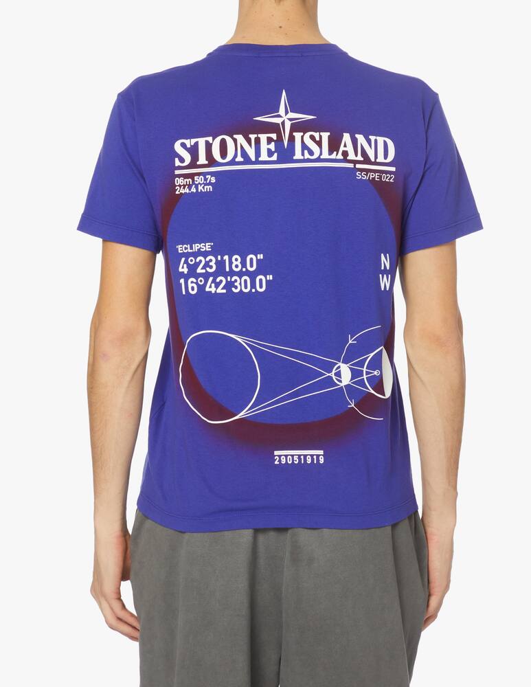 rinascente Stone Island Maglietta eclissi stampa retro - blu