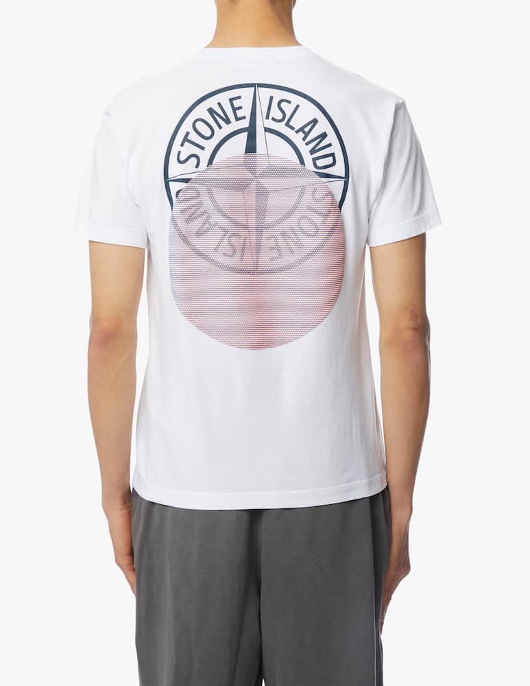 rinascente Stone Island Pin retro printed t-shirt - white
