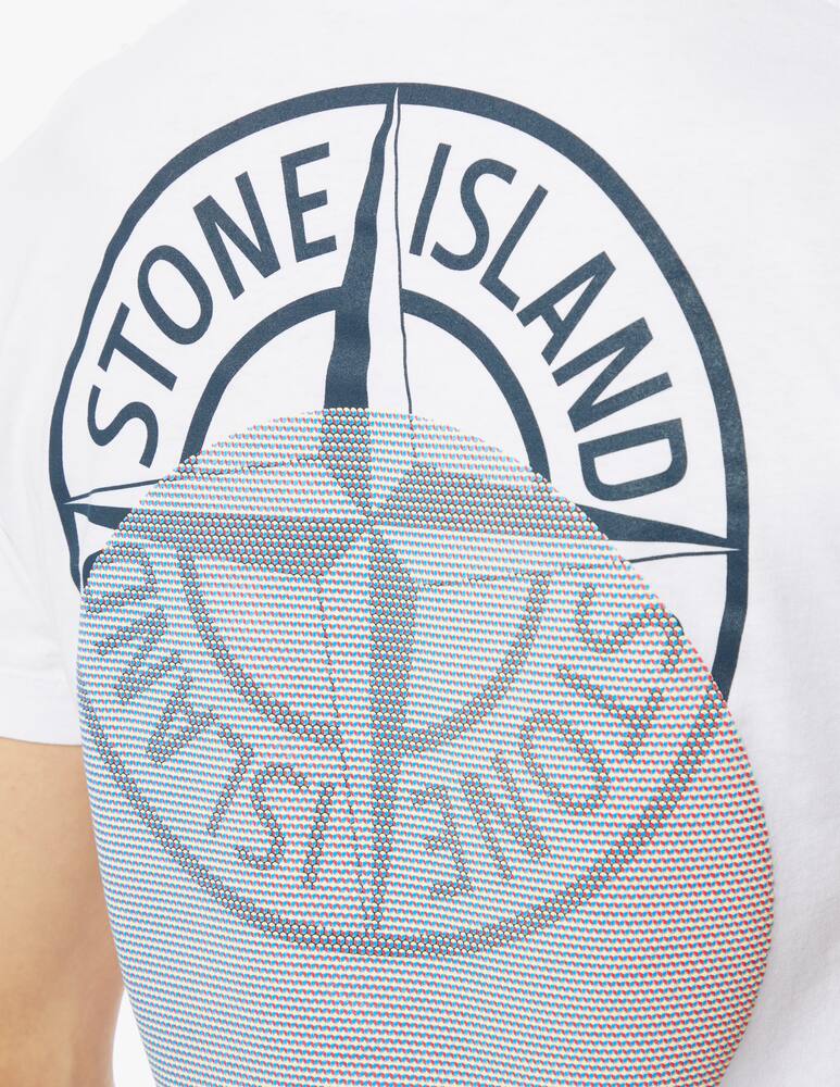 rinascente Stone Island Pin retro printed t-shirt - white