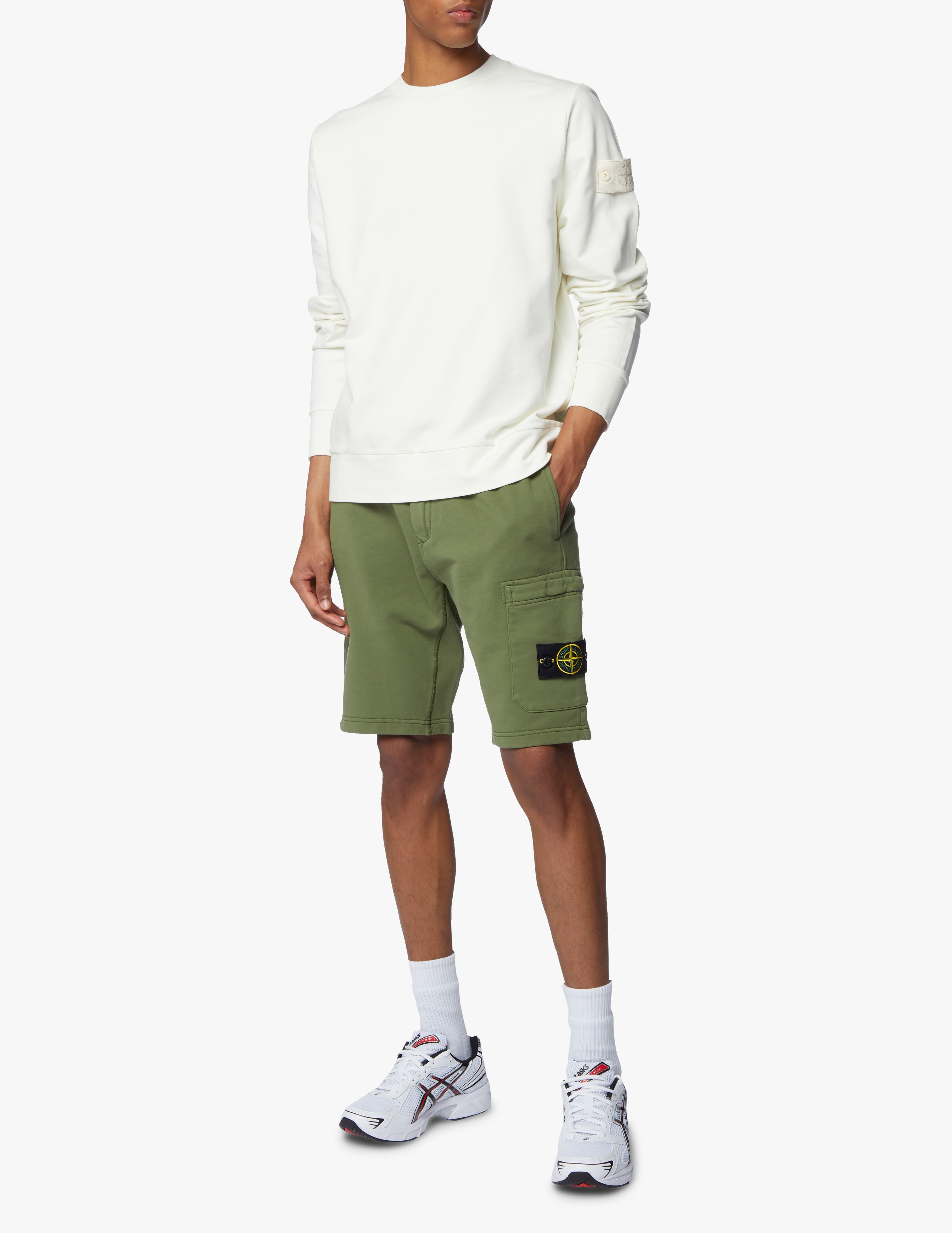 Stone Island Pantaloni corti felpa - oliva - Rinascente.it