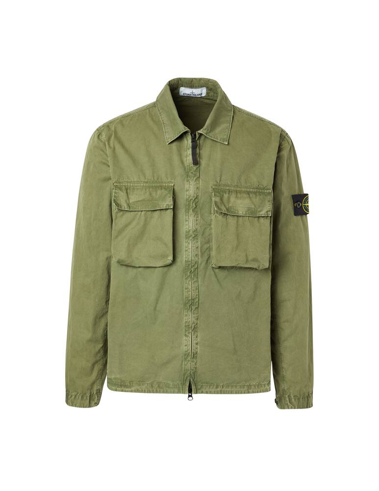 rinascente Stone Island Overshirt zip pocket - olive