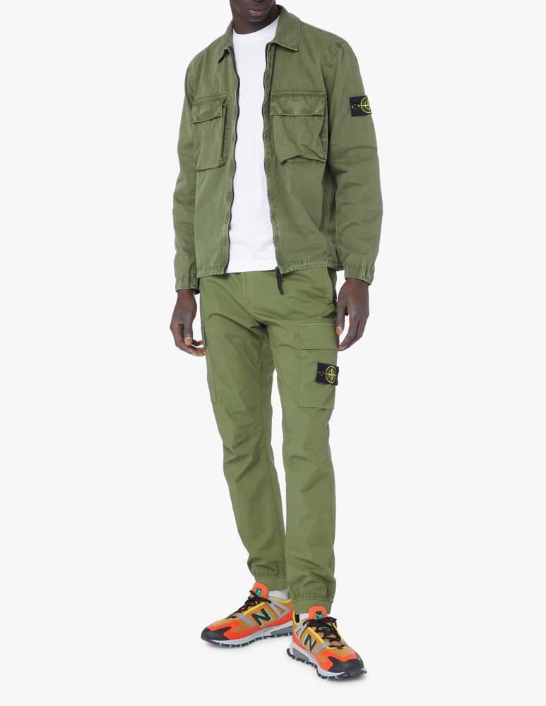 rinascente Stone Island Overshirt zip pocket - olive