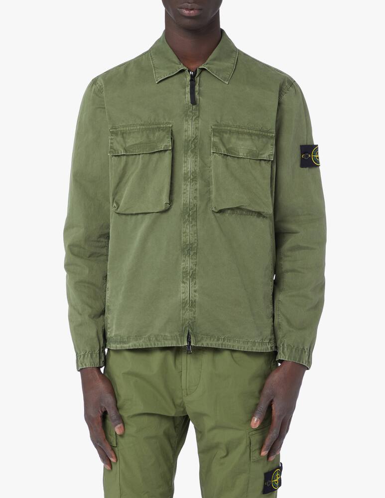 Stone Island Overshirt zip e taschino - oliva - immagine 1 Stone Island Overshirt zip e taschino - oliva - immagine 1
