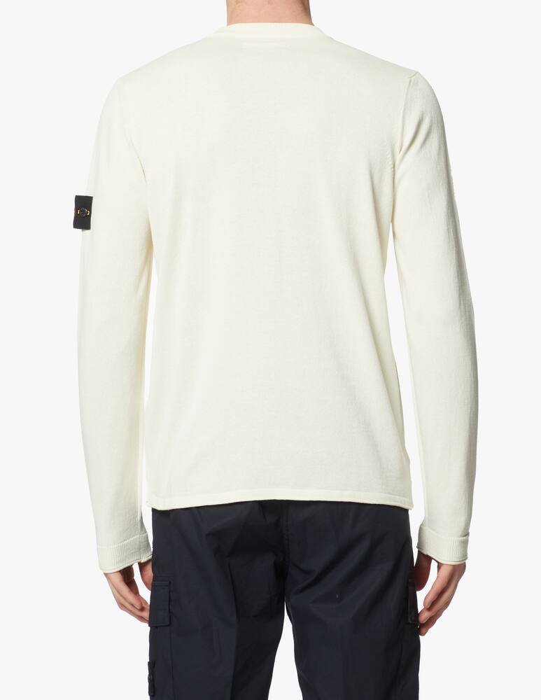 rinascente Stone Island Maglia girocollo cotone rustico - bianco