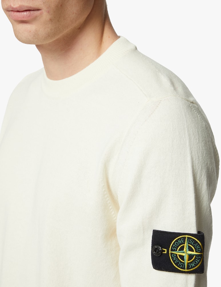 rinascente Stone Island Maglia girocollo cotone rustico - bianco