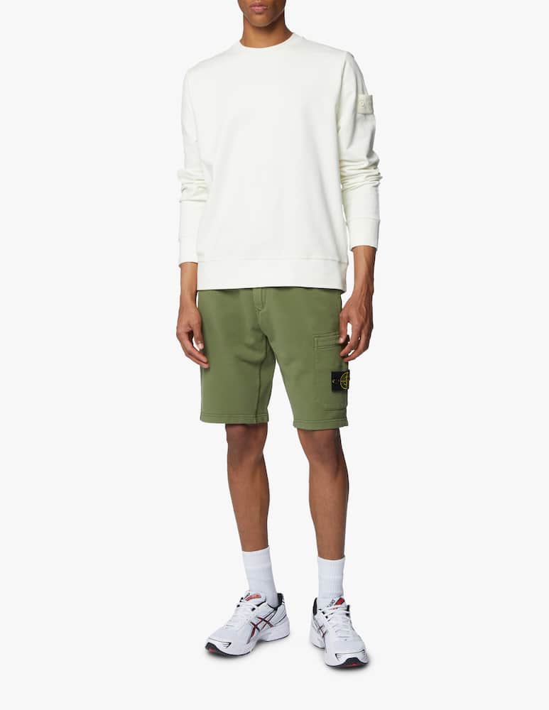 rinascente Stone Island Felpa girocollo ghost - bianco