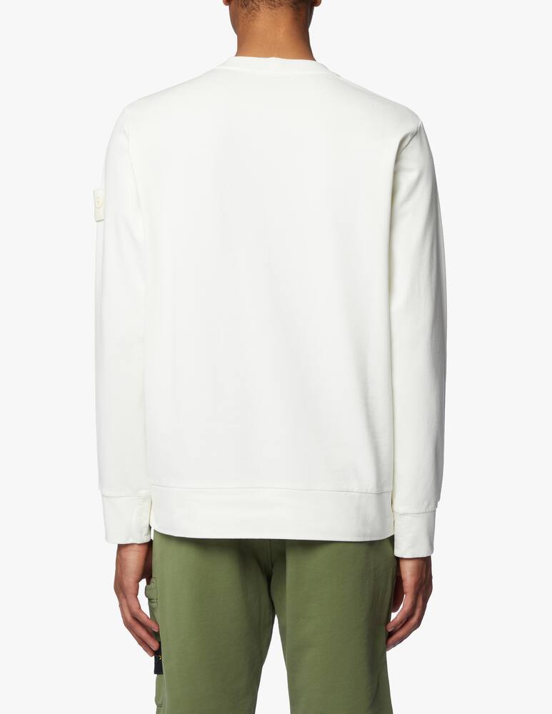 rinascente Stone Island Felpa girocollo ghost - bianco