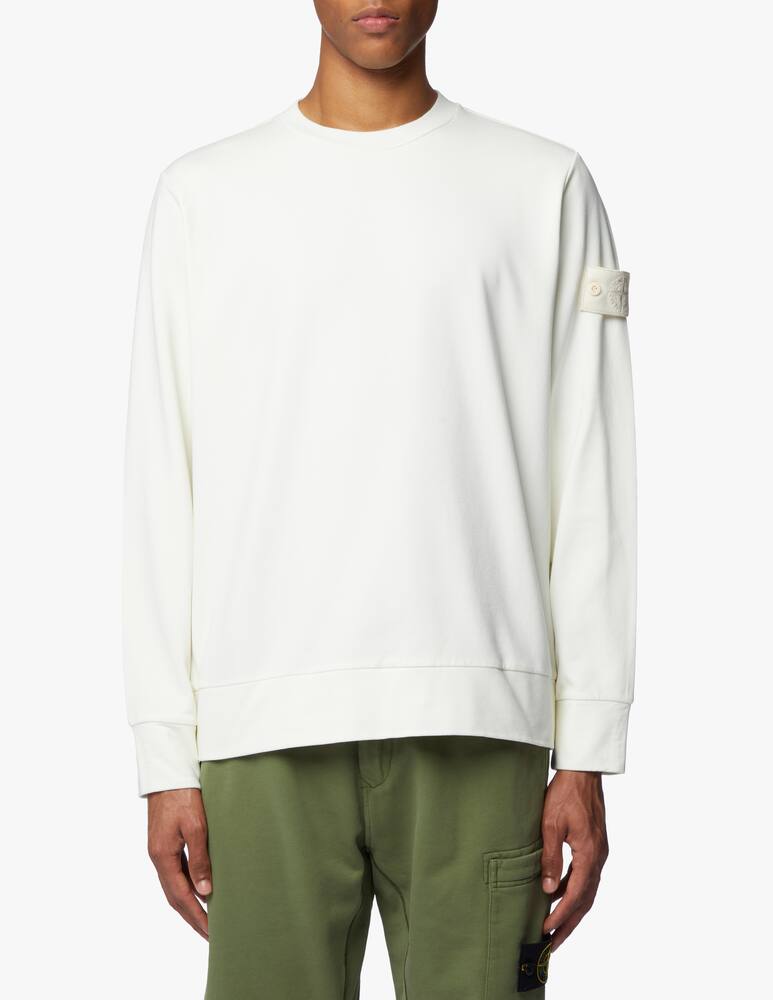 rinascente Stone Island Felpa girocollo ghost - bianco