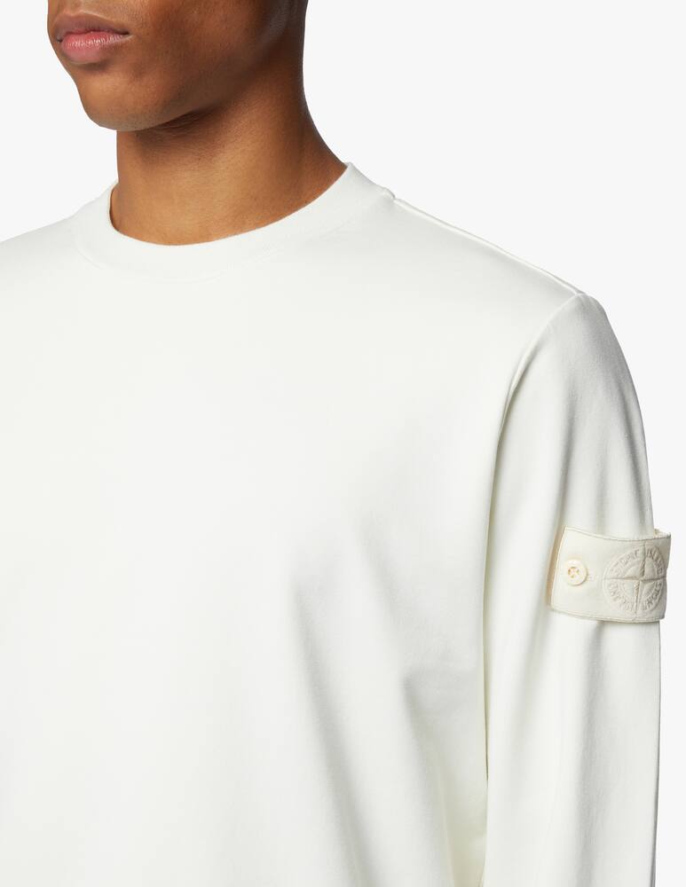 rinascente Stone Island Felpa girocollo ghost - bianco