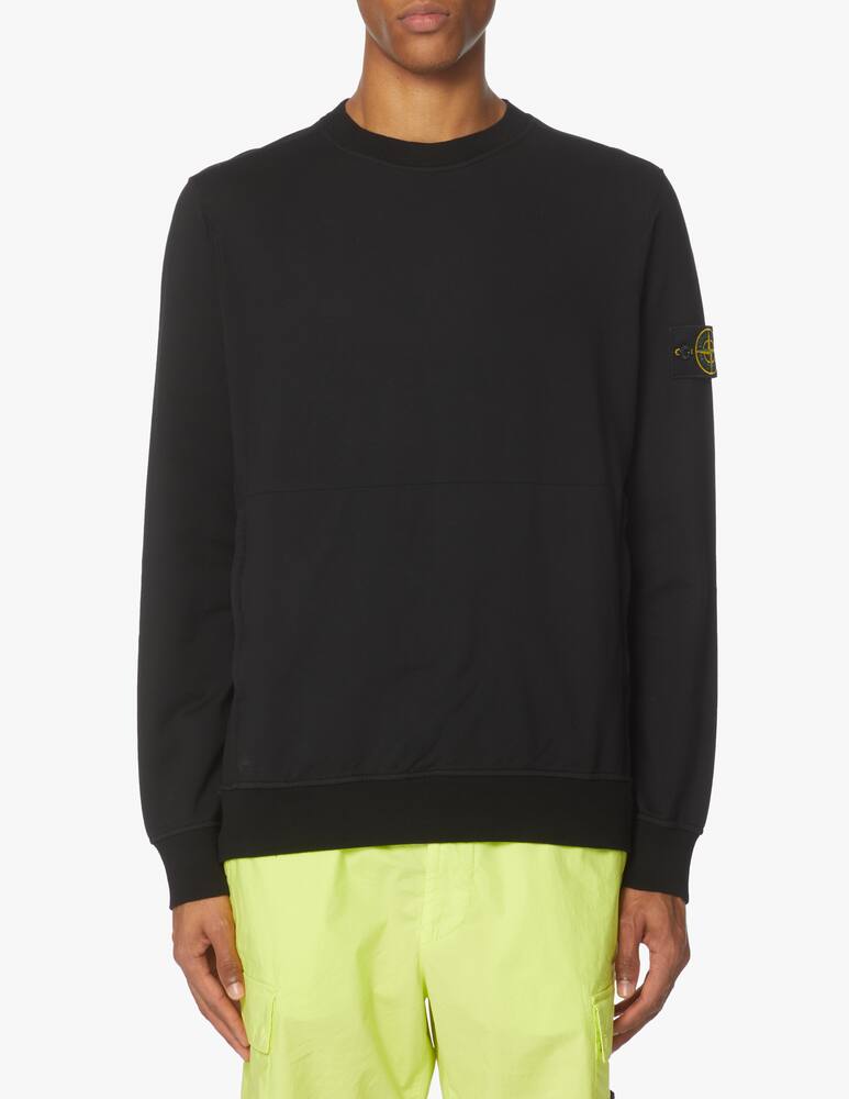 rinascente Stone Island 2zip pocket roundneck sweatshirt - black