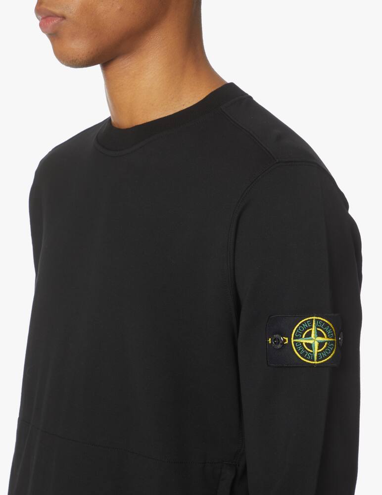 rinascente Stone Island 2zip pocket roundneck sweatshirt - black