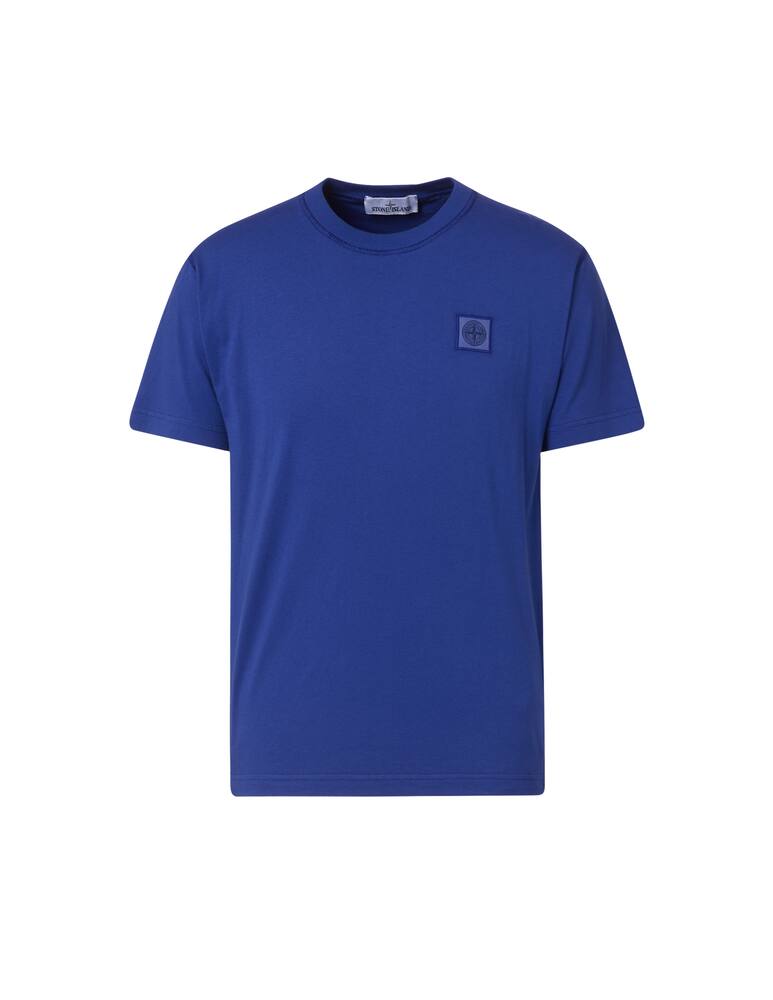 rinascente Stone Island Washed patch basic t-shirt - blue