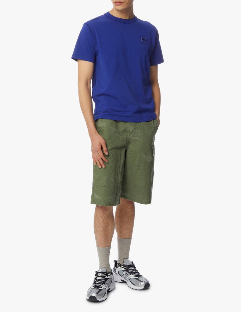 rinascente Stone Island Washed patch basic t-shirt - blue