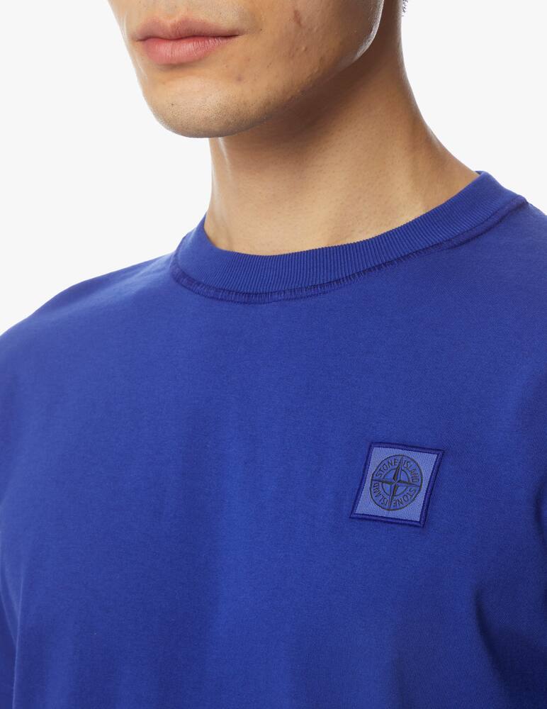 Stone Island Maglietta basica lavata patch - blu - immagine 4 Stone Island Maglietta basica lavata patch - blu - immagine 4