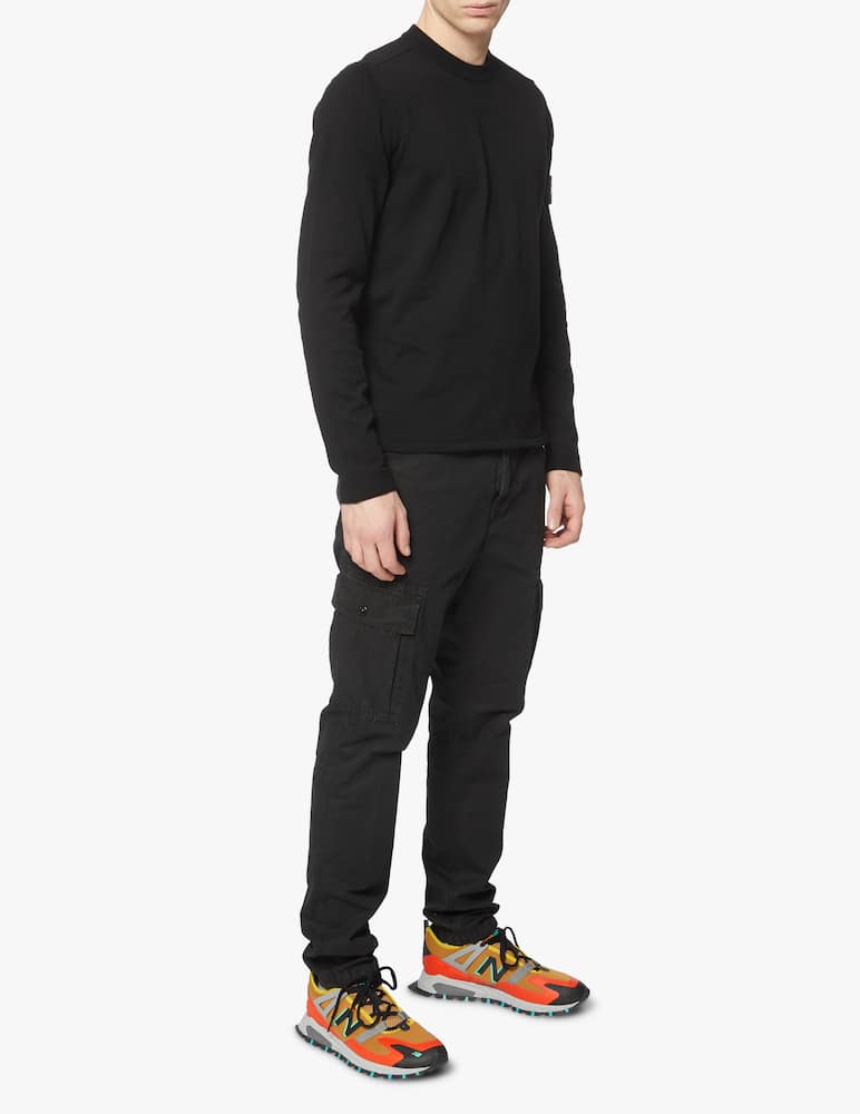 rinascente Stone Island Rustic cotton roundneck sweater - black