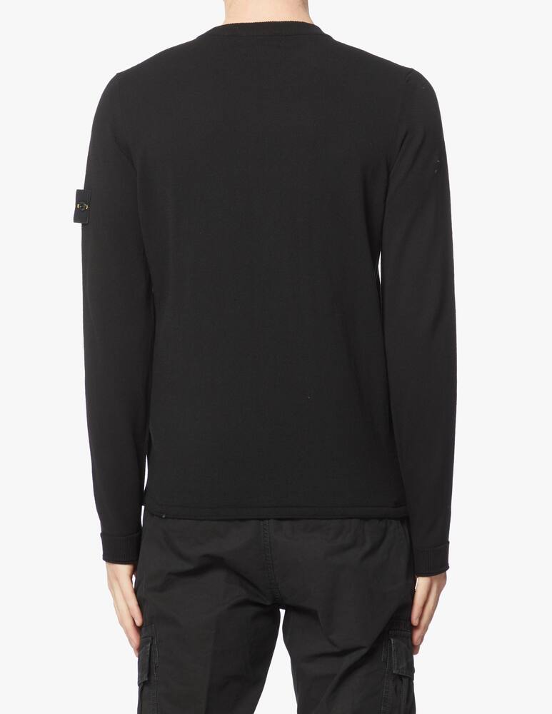 rinascente Stone Island Rustic cotton roundneck sweater - black