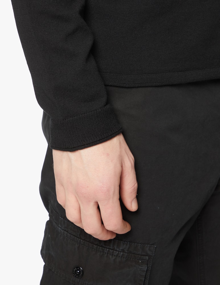 rinascente Stone Island Rustic cotton roundneck sweater - black