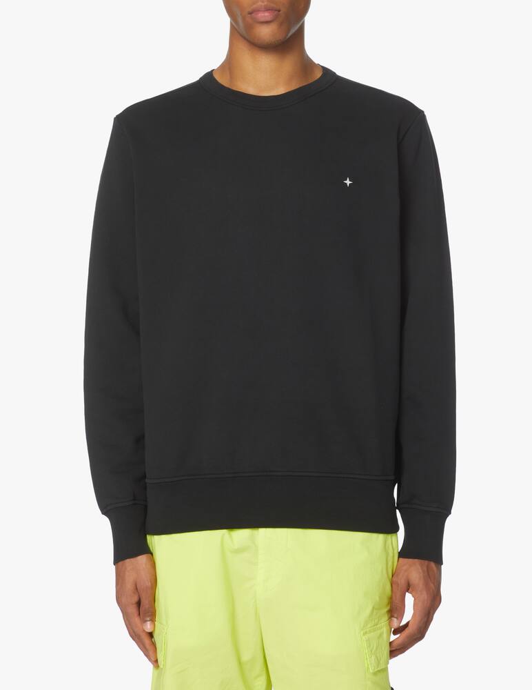 rinascente Stone Island Small star roundneck sweatshirt - black