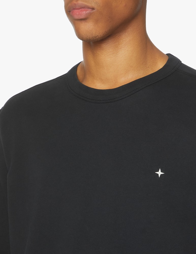 rinascente Stone Island Small star roundneck sweatshirt - black