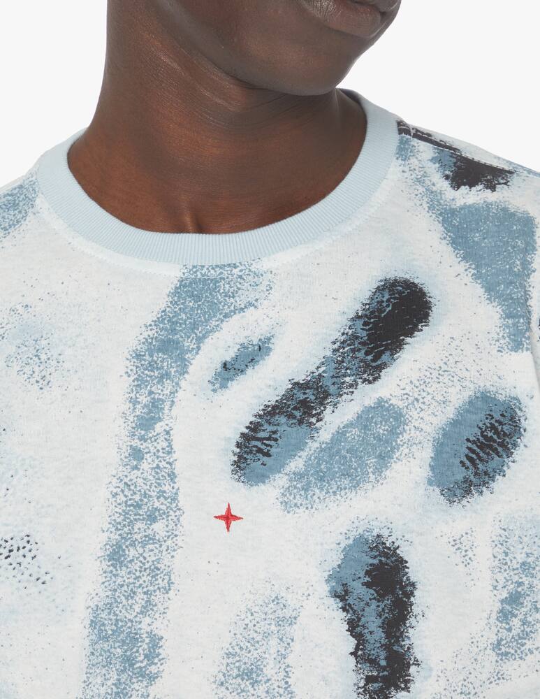 rinascente Stone Island Maglietta girocollo stampa marina eco - azzurro