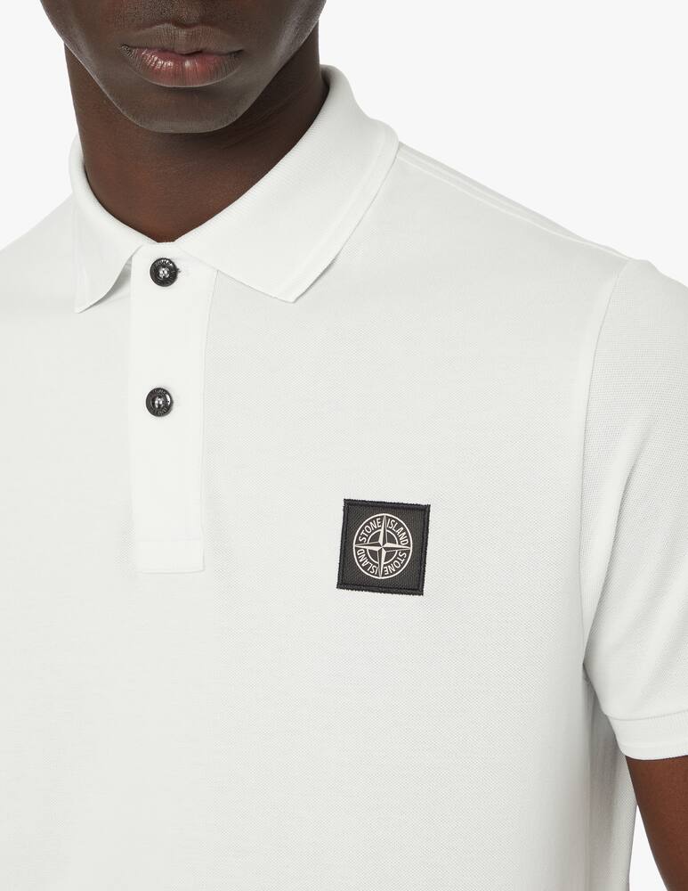 rinascente Stone Island Stretch patch piquet polo - grey