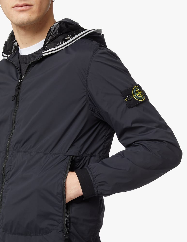 rinascente Stone Island Giacca con cappuccio skintouch - nero