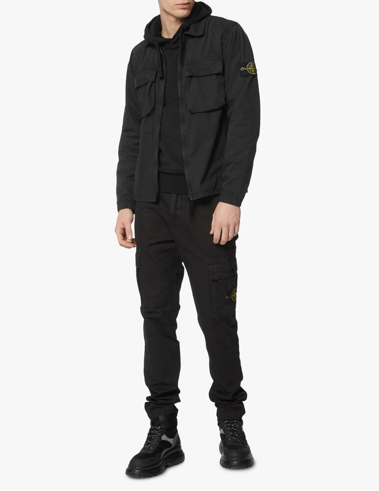 rinascente Stone Island Overshirt zip pocket - black