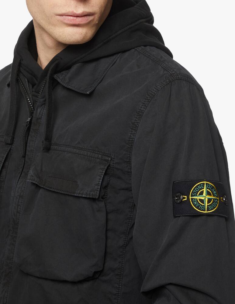 rinascente Stone Island Overshirt zip pocket - black