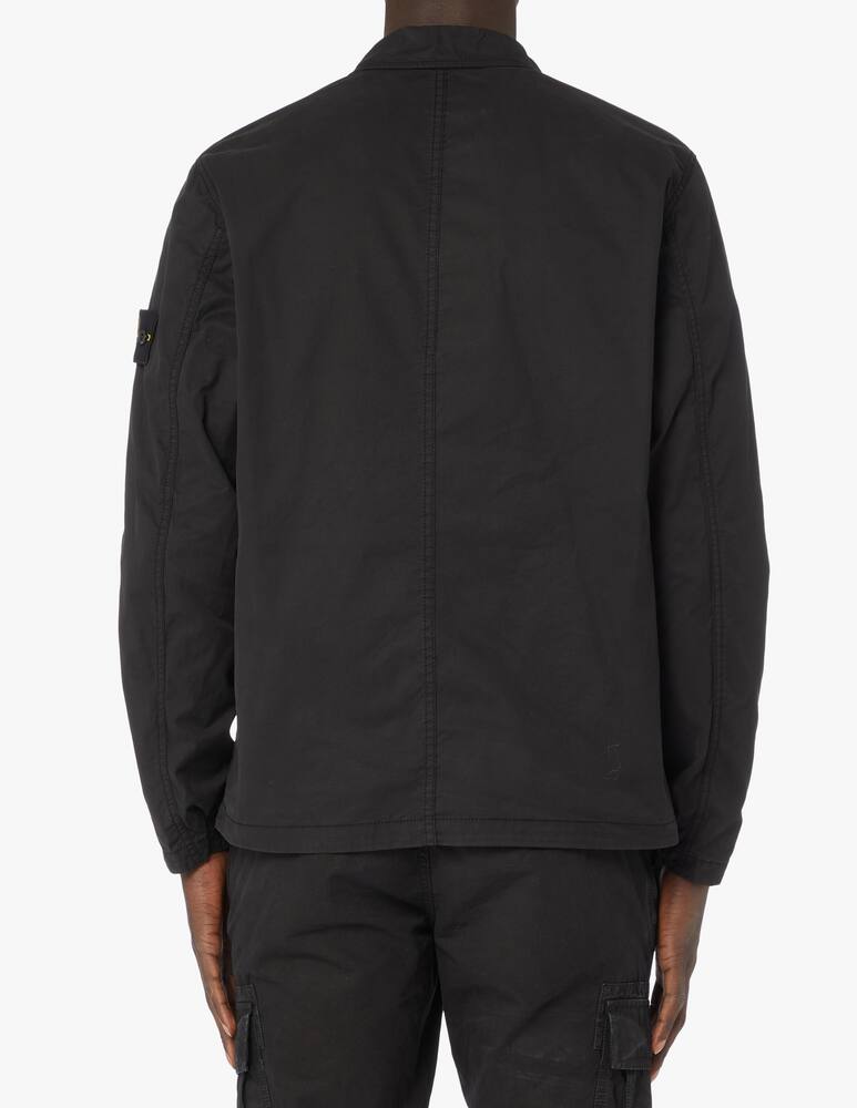rinascente Stone Island Overshirt zip e in cotone supima - nero