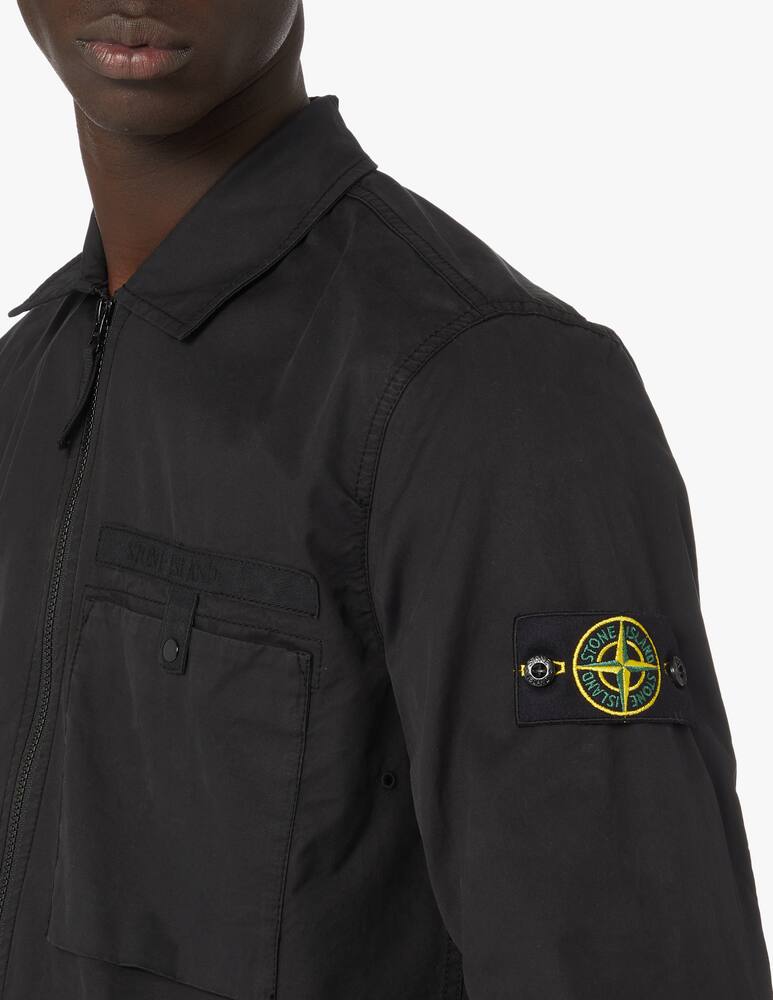 Stone Island Overshirt zip e in cotone supima - nero - immagine 4 Stone Island Overshirt zip e in cotone supima - nero - immagine 4